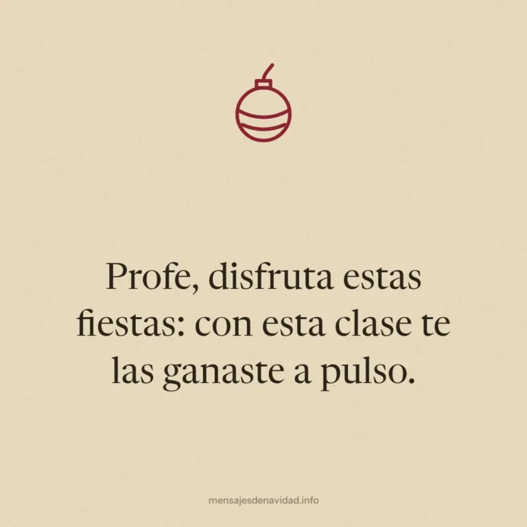 Profe, disfruta estas fiestas: con esta clase te las ganaste a pulso.